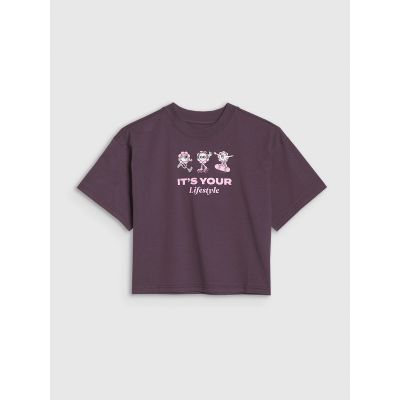 5. Oversize-Crop-Top mit Print für Mädchen 4F 4FJRSS25TTSHF2587-50S