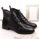 6. Filippo W PAW478A schwarze Lacklederstiefeletten mit isolierter Krokodilledersohle