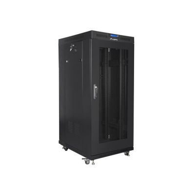 2. LANBERG Standschrank 19" 27U 600X800 Lochtür LCD Schwarz FF01-6827-23BL (Flachverpackung)