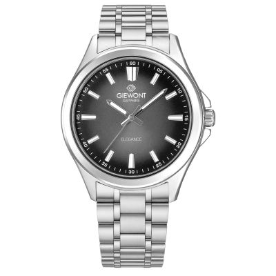 Giewont Elegance Saphir Silber Schwarz Herrenuhr GW5160-B2