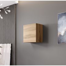 VIGO quadratische Vitrine 50/50/30 Eiche Wotan