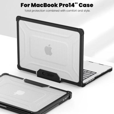 5. Tech-Protect SmartShell Pro Hülle für MacBook Pro 14 M1 / ​​M2 / M3 / M4 / M5 2021–2025 – schwarz und transparent