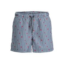 Jack&Jones Herren JWHARUBA Badeshorts mit Prints 12206537 Marineblaue Blazerstreifen