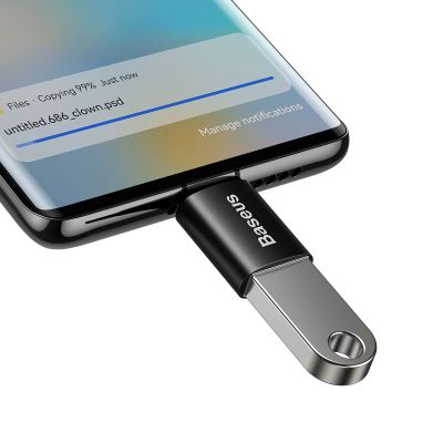 4. Baseus Ingenuity Series USB-C-zu-USB-A-10-Gbit/s-Adapter – Schwarz