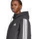 10. Herren adidas Essentials Climawarm 3-Streifen Isolierte Kapuzenjacke Schwarz JM4042