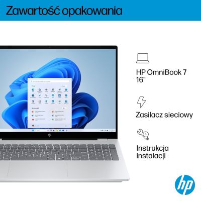 10. HP OmniBook 7 16-az0222nw Core 5 210H 16" 2K 300 Nits AG 16 GB DDR5 5200 SSD512 Intel Grafikkarte 5 MP IR-Kamera 70 Wh Windows 11 Glacial Silver 2 Jahre