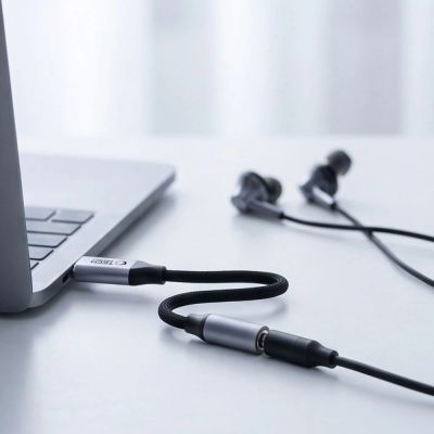 8. Tech-Protect Ultraboost USB-C auf 3,5-mm-Klinken-DAC-Adapter – Dunkelgrau