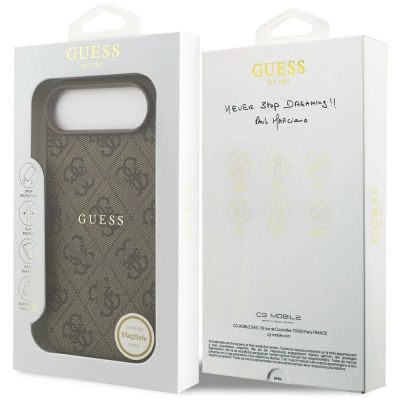 8. Guess 4G Ring Classic Logo MagSafe Hülle für iPhone 17 Air - Braun