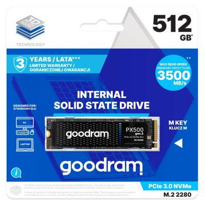 7. SSD GOODRAM PX500 GEN.3 PCIe 3x4 512GB M.2 2280 (Einzelhandel)
