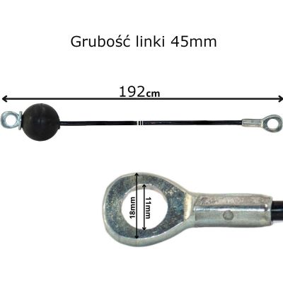 12. Stahlkabel für Atlas 192 cm Öse, Stahlösen-Gummipuffer