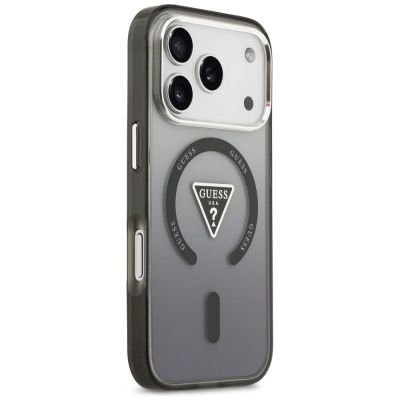 4. Guess IML Gradient Triangle Logo MagSafe Hülle für iPhone 17 Pro Max - Schwarz