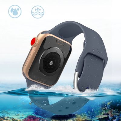 6. Silikonarmband APS für Apple Watch 38/40/41mm Armband Uhrenarmband - Gelb