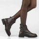 6. Damen-Ankle-Boots aus Leder, dunkelbraun, Filippo DBT8018