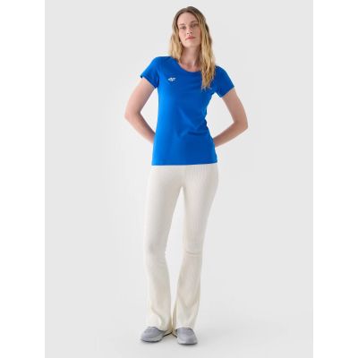 3. Damen-T-Shirt in Slim Fit, unifarben 4F NOSH4TSD001B-36S