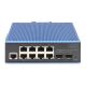 4. Industrieller 8+2-Port L2 Managed Gigabit Ethernet Switch (8x GE RJ45 + 2 SFP-Ports)