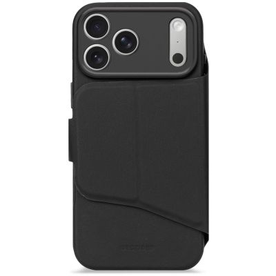 Decoded Textured Silicone Detachable Wallet – Schutzhülle für iPhone 17 Pro, kompatibel mit MagSafe (Phantom Black)