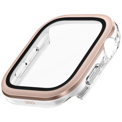 4. Uniq Voute Panzerglas-Gehäuse für Apple Watch 10 46 mm – Roségold