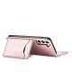 8. Magnet Kartenetui für Samsung Galaxy S22+ (S22 Plus) Etui Geldbörse Kartenhalter Pink