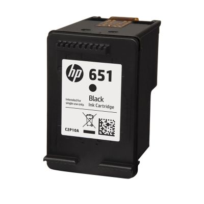 HP Schwarze Tintenpatrone HP 651, HP651=C2P10AE, 600 Seiten