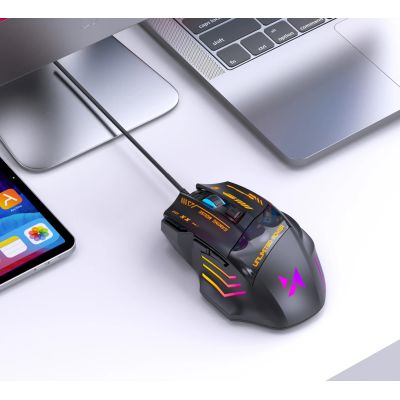 11. Wozinsky WMGK-1179W Kabelgebundene optische Gaming-Maus mit 7200 DPI und Hintergrundbeleuchtung – Schwarz