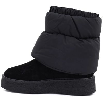 7. Schwarze Plateau-Schneestiefel aus Leder, Big Star UU274731