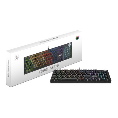 5. MSI FORGE GK320 RED US | Gaming-Tastatur | Kabelgebunden | US | Mechanische rote Schalter