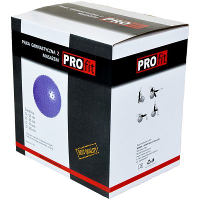 22. PROFIT Gymnastikball mit Massage 55cm Lila DK 2104