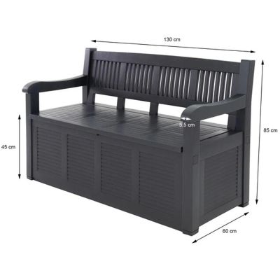 39. Gartenbank 2-in-1 130x60x85cm