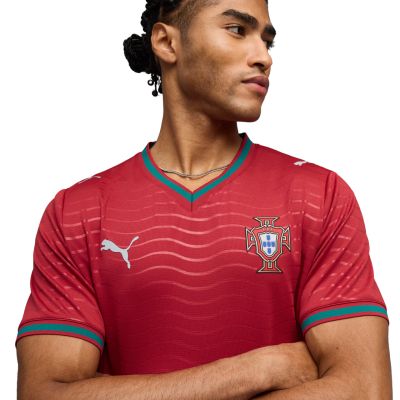 5. Puma FPF Portugal Heimtrikot Replika Vereins-Herren-T-Shirt Rot 783278 01