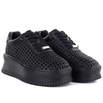 3. Damen-Sneaker mit Plateausohle, luftiges Design, schwarz, Modell Goe TT2N4043