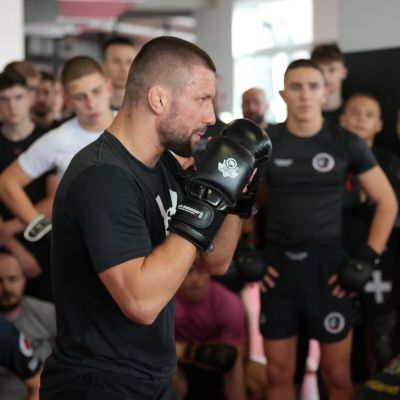 2. MMA Sparring Handschuhe M - Warrior Schwarz - LegacySeries