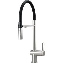 Küchenarmatur mit Anschluss an einen Wasserfilter und flexiblem Auslauf