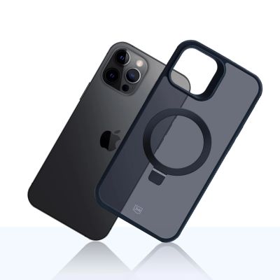 10. 3mk Smoke Case Mag&Stand Hülle für Apple iPhone 12 pro max – Schwarz