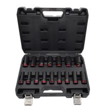 AWTOOLS Schlagschrauber-Steckschlüsselsatz 1/2" 16-teilig 10-32 mm LANG SCHWARZ