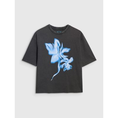 5. Übergroßes bedrucktes Damen-T-Shirt 4F 4FRSS25TTSHF2747-20S