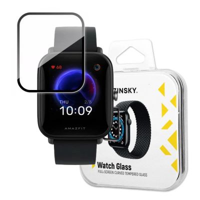 Wozinsky Watch Glass Hybridglas für Xiaomi Amazfit Bip U schwarz