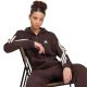5. adidas Essentials Damen-Fleece-Hoodie mit 3 Streifen, durchgehendem Reißverschluss, braun, KX0784