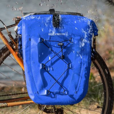 6. Rockbros 30140022004 Wasserdichte Fahrradtasche 25-32L - Blau