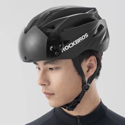 6. Rockbros Fahrradhelm mit Visier, abnehmbarer UV-Schutzbrille, Unisex – Grün