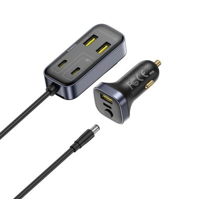 2. Baseus BackseatPal L1 110W Autoladegerät 3 x USB-A + 3 x USB-C mit 1,5m Verlängerungskabel - Schwarz