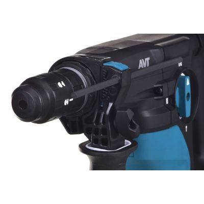 6. MAKITA HR3012FCWJ SDS-Plus 3,9J 1050W AVT MAKPAC Bohrhammer + DX11 Staubabsaugung Schwarz, Blau