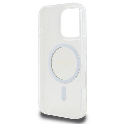 7. Guess IML Glitter Circle MagSafe Case für iPhone 16 Pro Max - Transparent