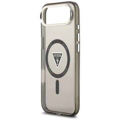 6. Guess IML Gradient Triangle Logo MagSafe Hülle für iPhone Air - Schwarz