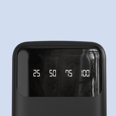 8. Dudao K6Pro Universal 10000mAh Powerbank mit USB-Kabel, USB Typ C, Lightning Black (K6Pro-schwarz)