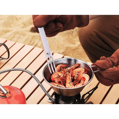 7. Reisebesteck-Set aus Titan – Löffel + Gabel – NexTool NE20133