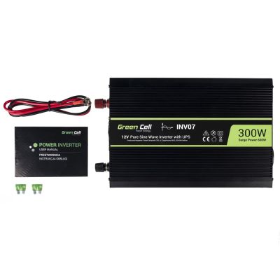 2. GREEN CELL INV07 WECHSELRICHTER 12V-230V 300W/600W REINE SINUSWELLEN