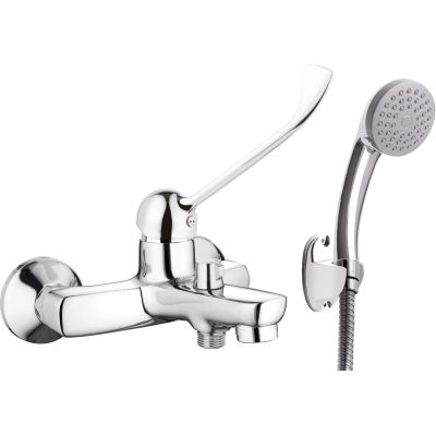 Klinik-Badewannenarmatur mit Hebelbrause-Set