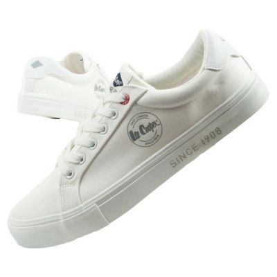 Lee Cooper Herren-Sportschuhe, modische weiße Sneaker, bequem