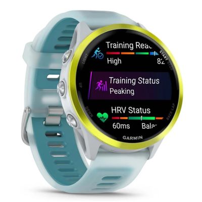 4. Garmin Forerunner 570 3,56 cm (1,4") AMOLED-Display, 47 mm, digitaler Touchscreen (454 x 454 px), weiß/gelb, WLAN, GPS