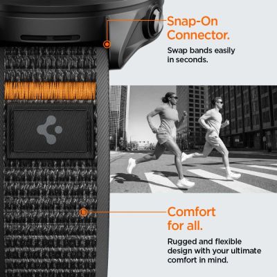 7. Spigen Athlex Airna Garmin Schnellverschluss-Armband 22 mm – Schwarz und Orange